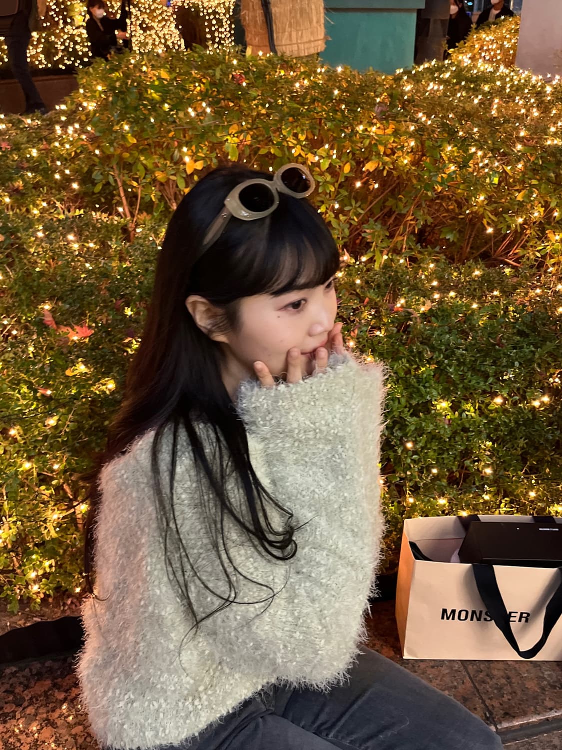 세일러카라 연두색 니트 상품이미지1