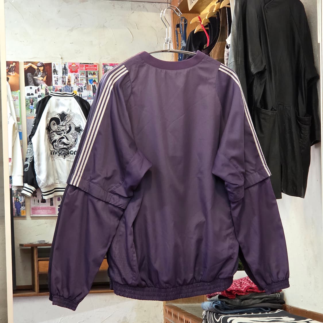 아디다스 재팬 퍼플 투웨이 웜업 상품이미지6