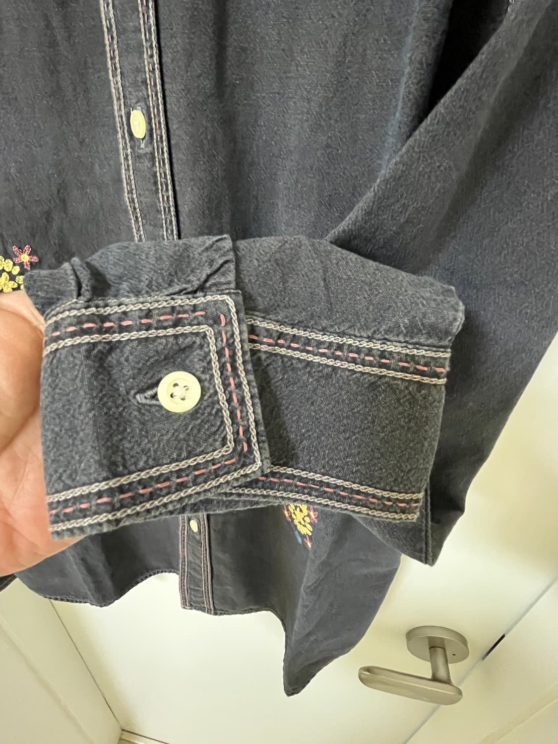 리바이스빈티지클로딩 LVC ROCKERS 샴브레이 블랙아트 L사이즈 상품이미지3