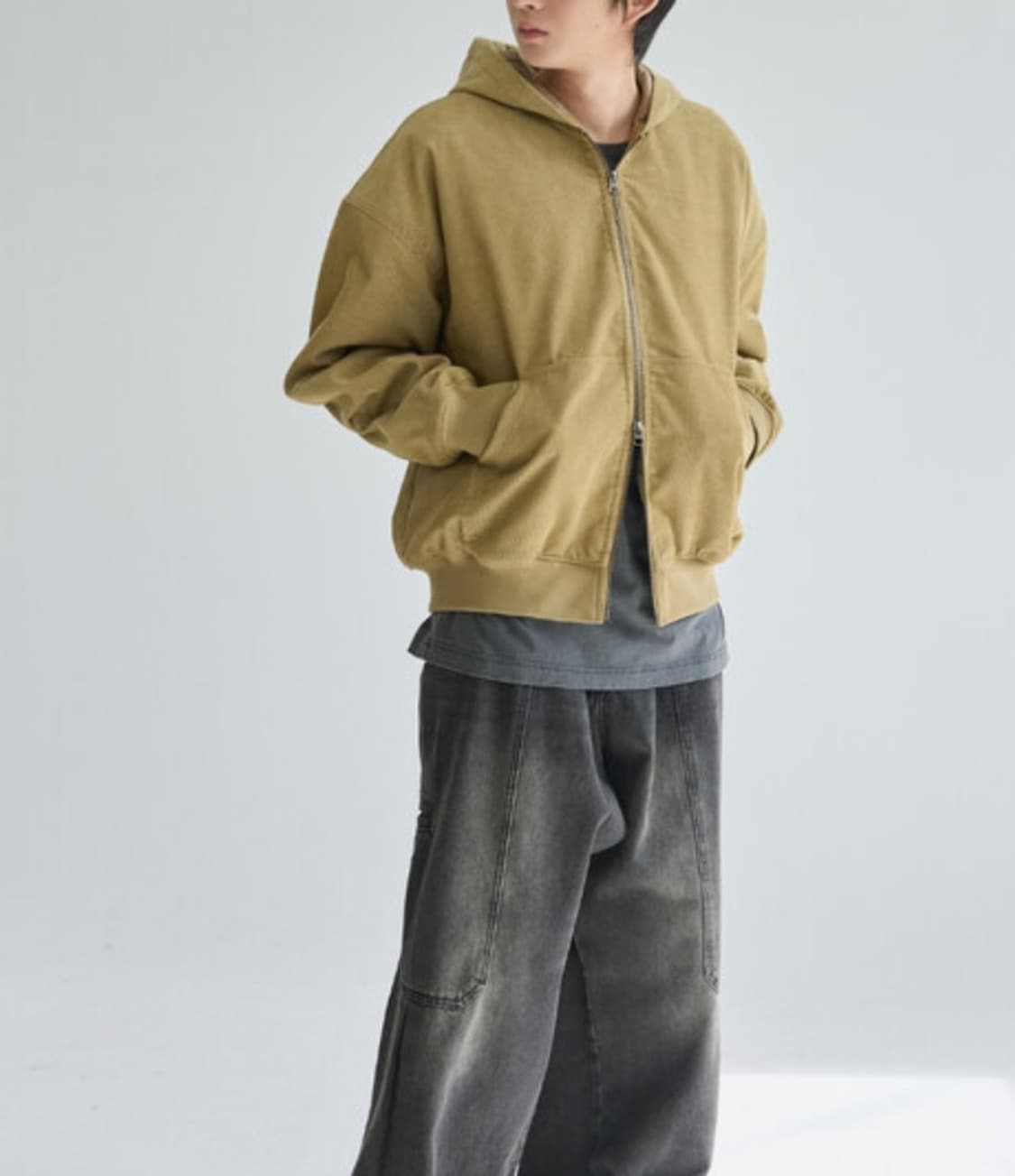 eastserviceshop 빈티지 후디드 봄버/새상품 상품이미지7