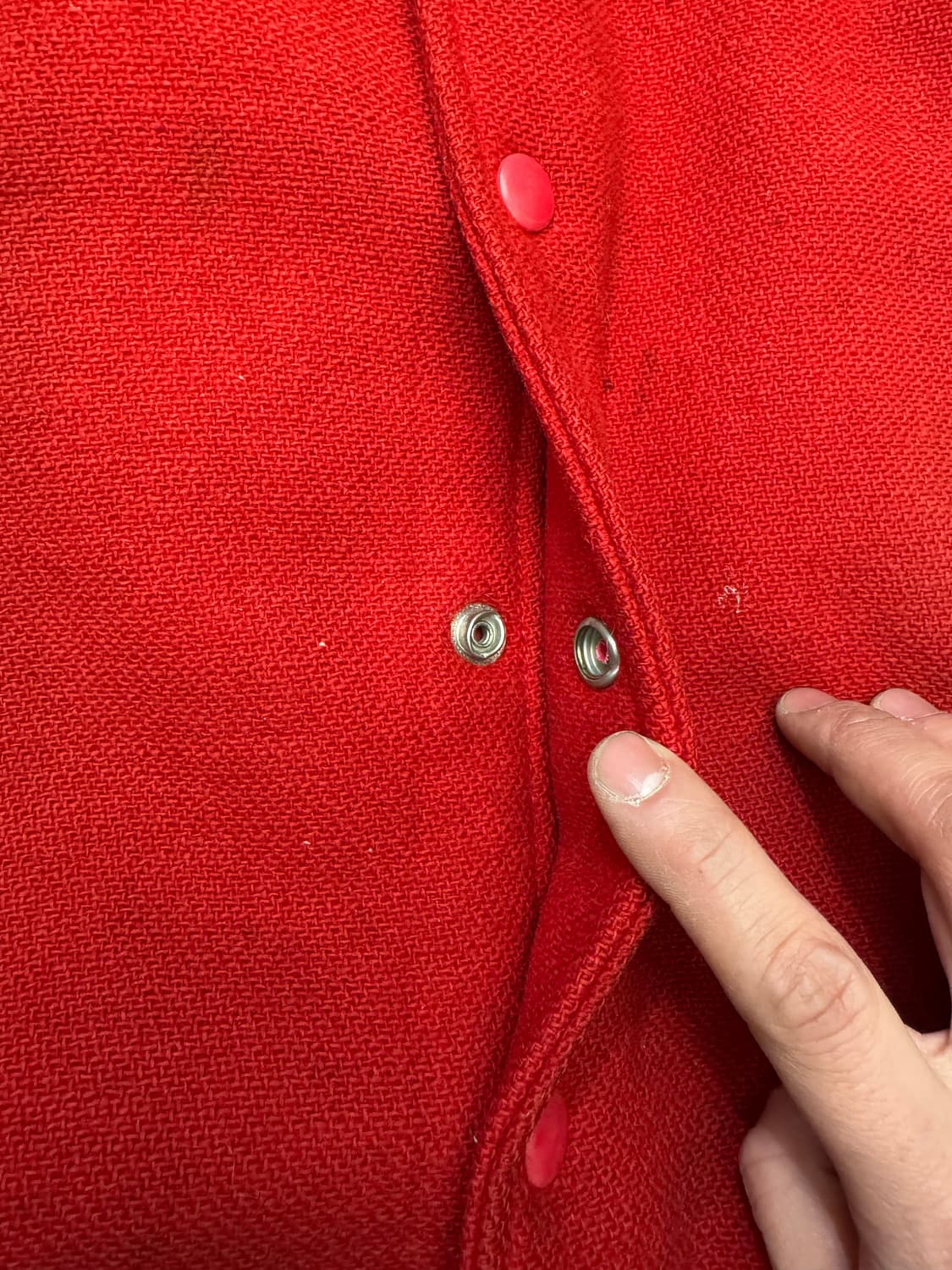 OS)Japanese vintage 레드/브라운 바시티 자켓 상품이미지6