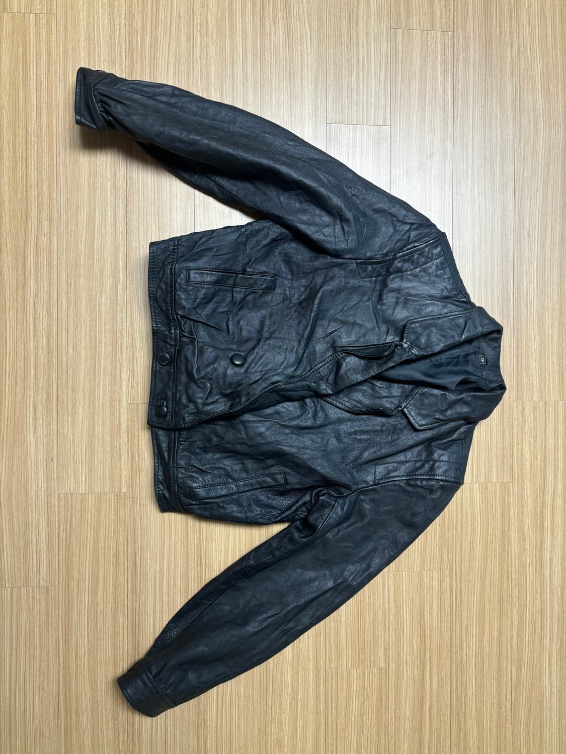 재패니즈 크롭 레더자켓 상품이미지3