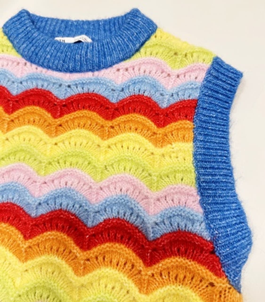 새) 자라 레인보우 니트 베스트  상품이미지2