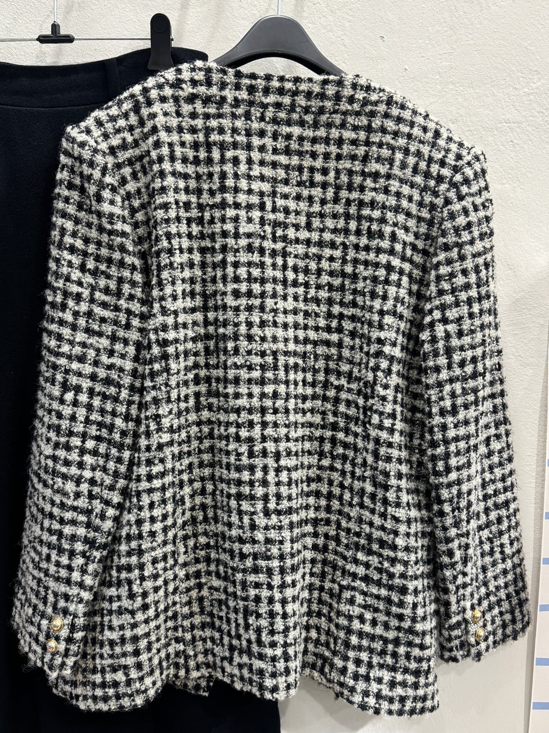 japan vintage 노카라 트위드 자켓 상품이미지5