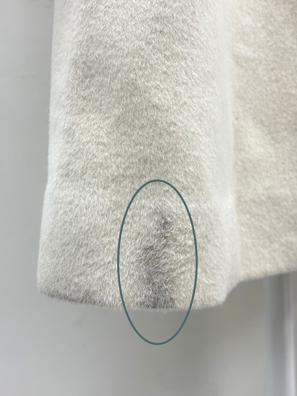 빈티지 화이트 울 코트 상품이미지9