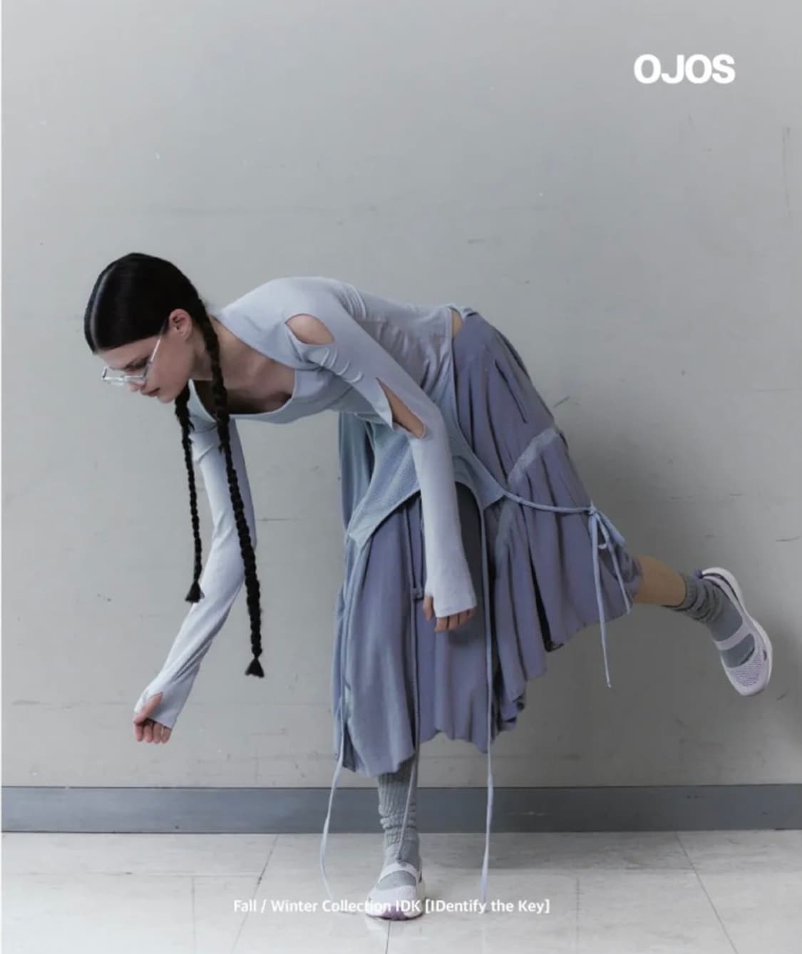 OJOS Shoulder Wrap Long Sleeve / Grey 상품이미지1