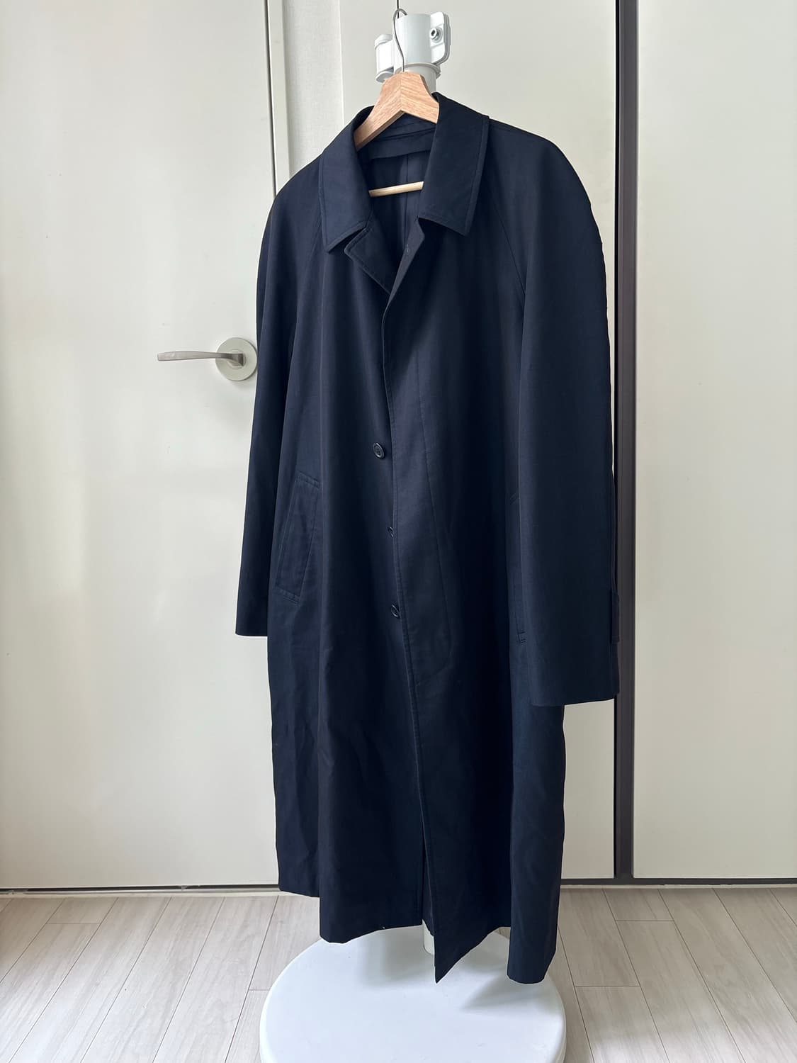 Navy Daddy Fit Trench Coat 상품이미지6