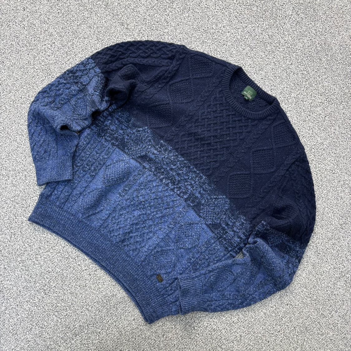 100 헨리코튼 긴팔 울 케이블 니트 0401J 상품이미지1