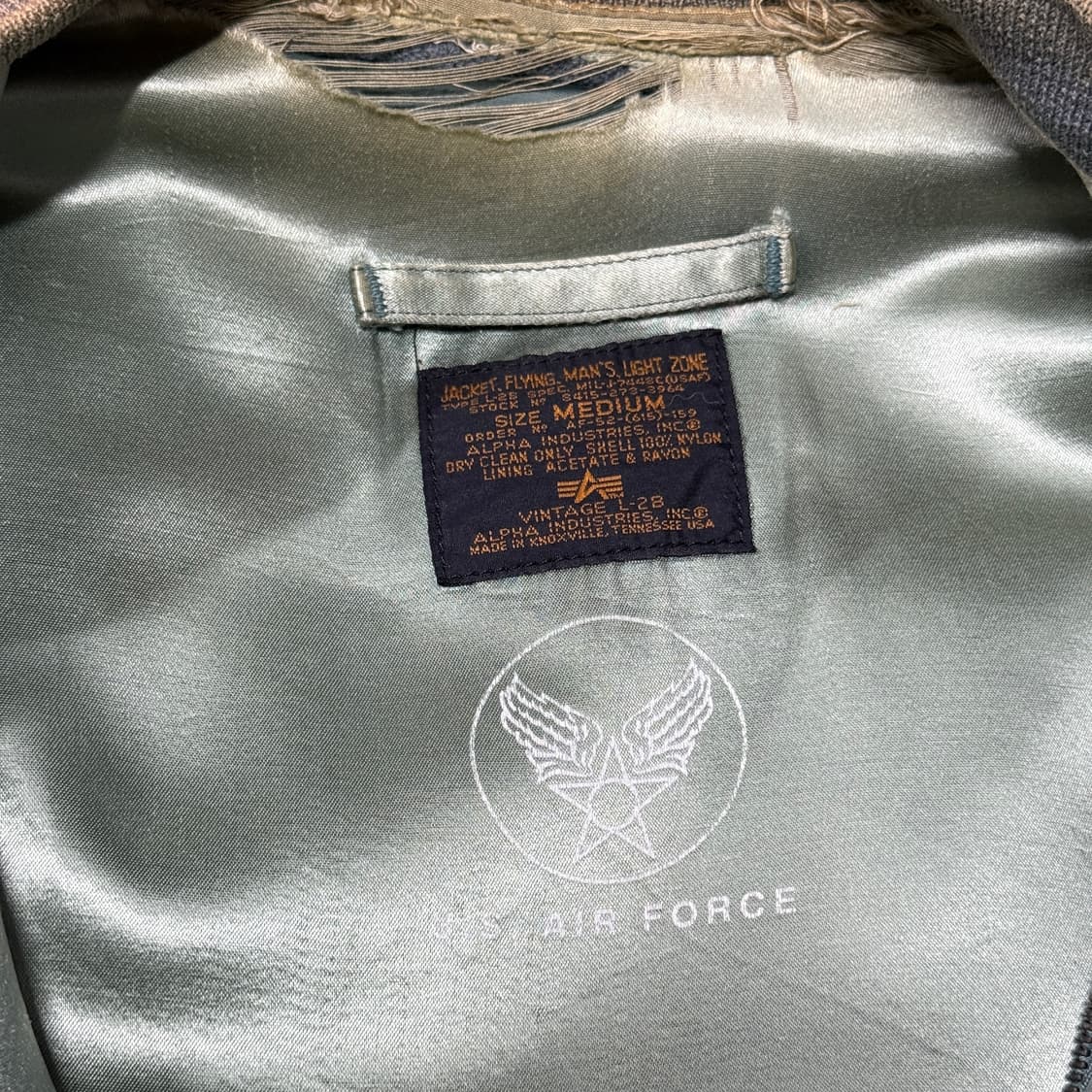 1950s USA 알파인더스트리 L2B 초판 복각 플라이트 자켓 상품이미지7