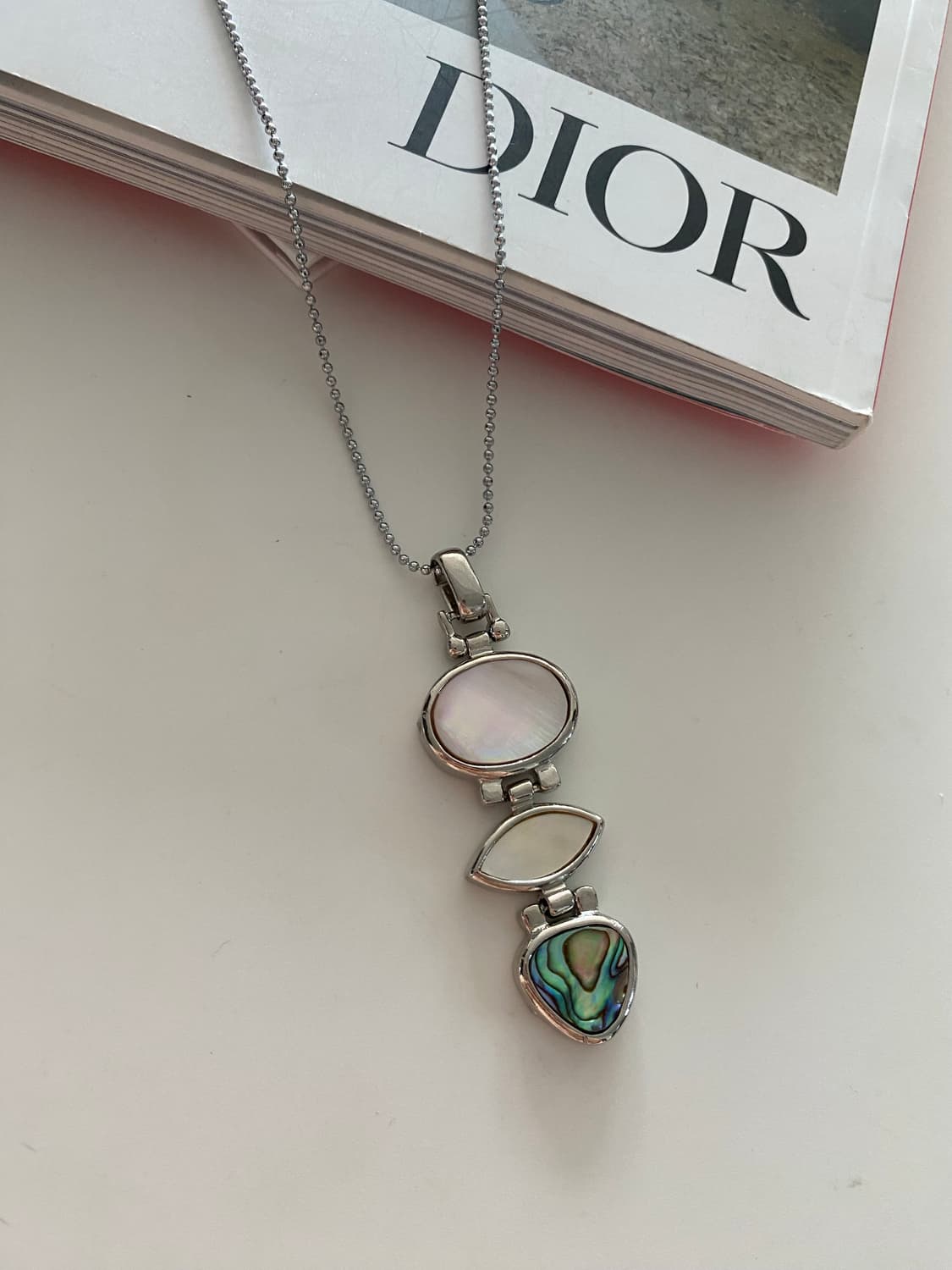 18k 도금 앤틱 자개 목걸리 빈티지 상품이미지1