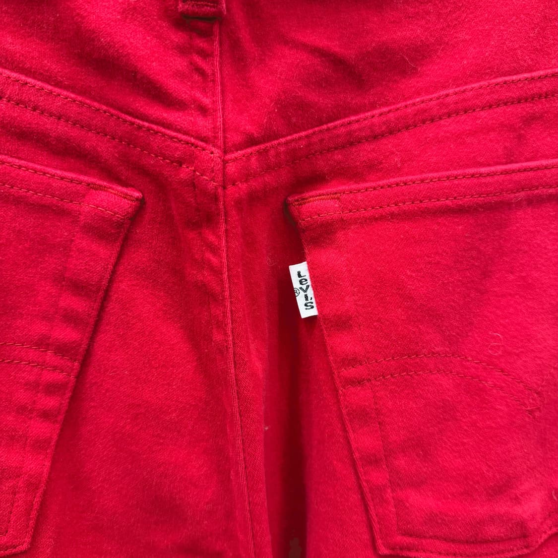 리바이스 데님 팬츠 포켓 후면 더블 포켓 디테일 스트레이트핏 레드 상품이미지6