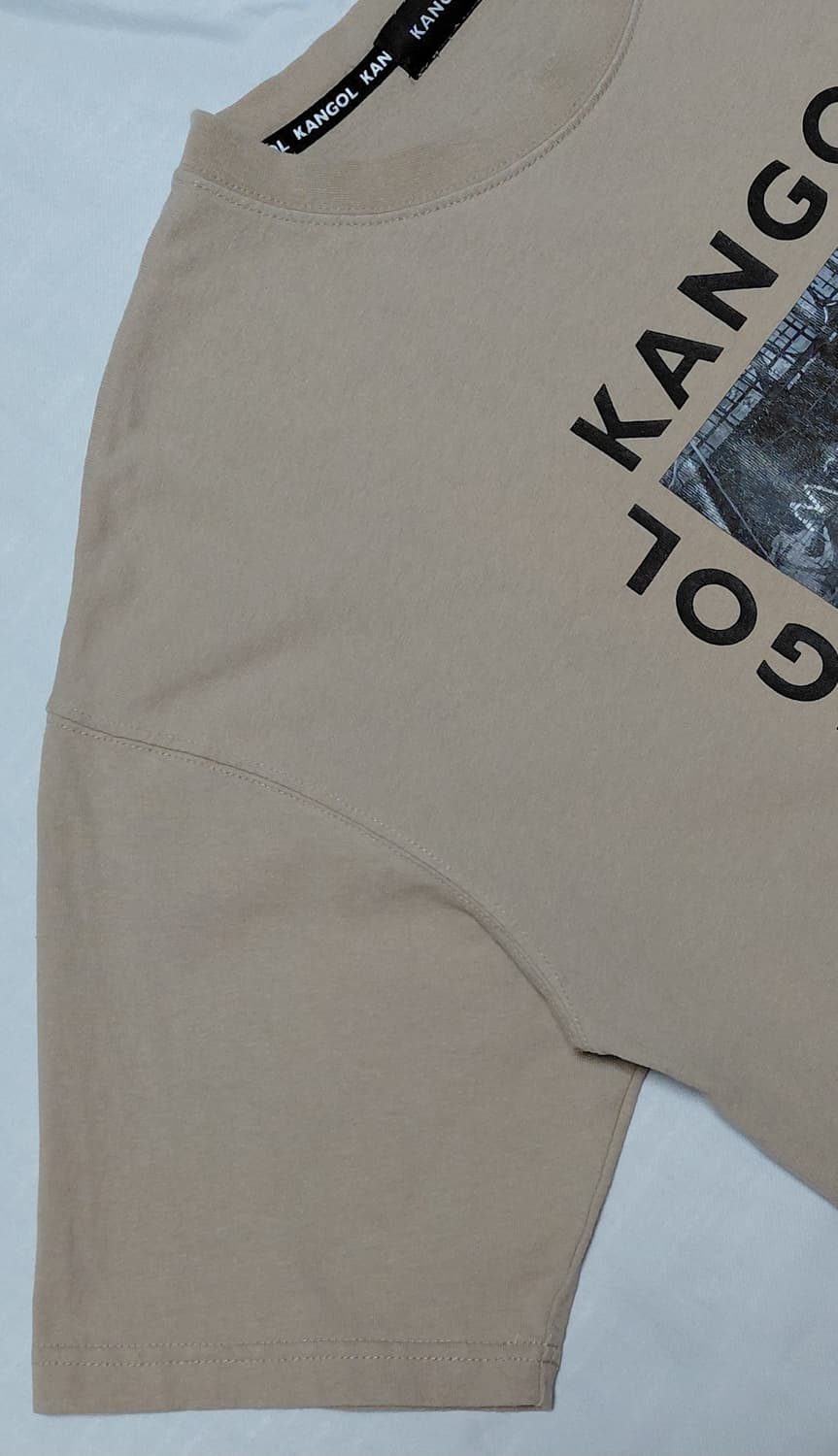 [M] 캉골(KANGOL) 그래피티 박스 로고 반팔 티셔츠 (베이지) 상품이미지2