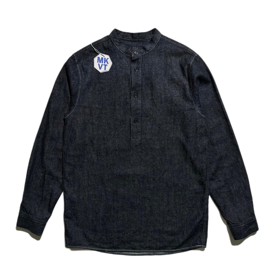 COS 코스 린넨 블렌드 헨리넥 하프셔츠 상품이미지1