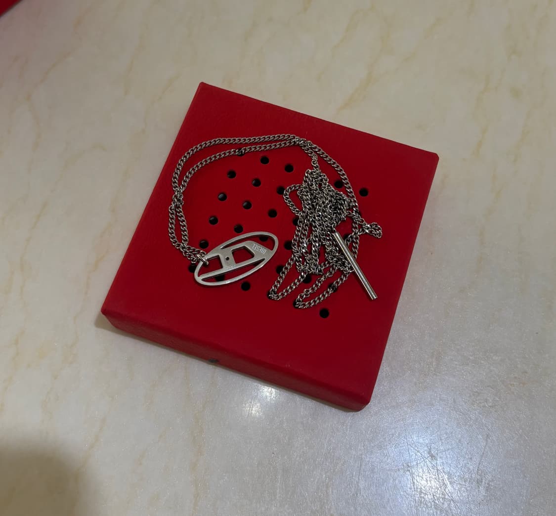 Diesel 디젤 실버 체인 목걸이 ( 새 상품 ) 상품이미지1