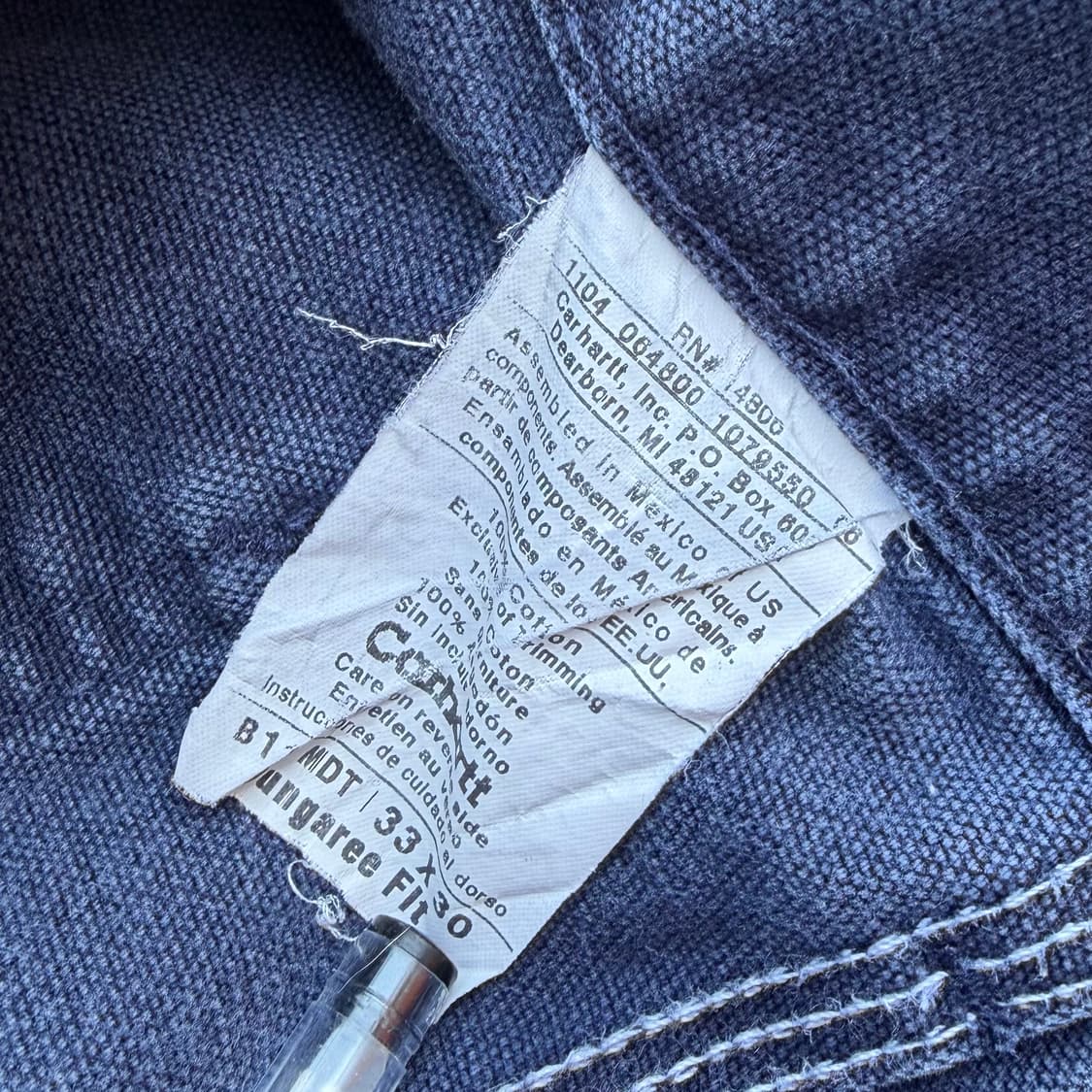 OG 칼하트 B11 MDT 싱글니 카펜터팬츠 상품이미지10