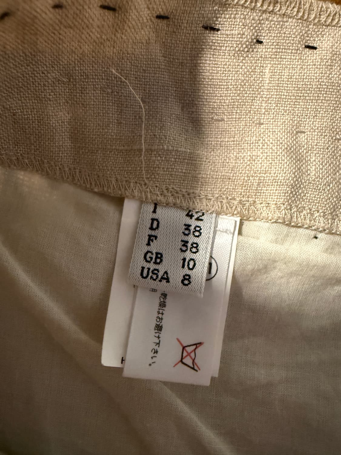 모스키노 치프앤시크 텍스트 패턴 린넨 스커트 IT42 상품이미지7