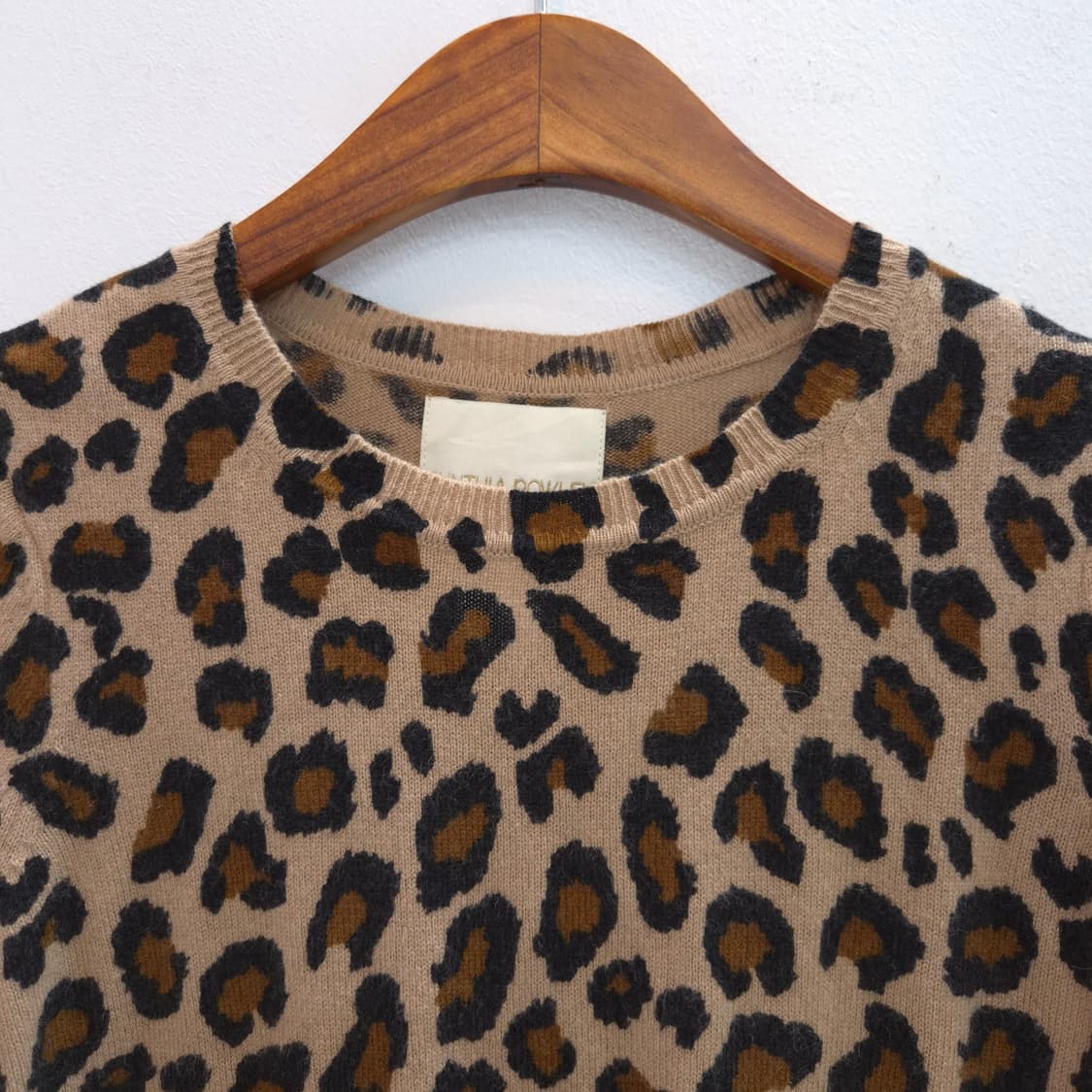 Cynthia rowley 100% 캐시미어 레오파드 니트 상품이미지2