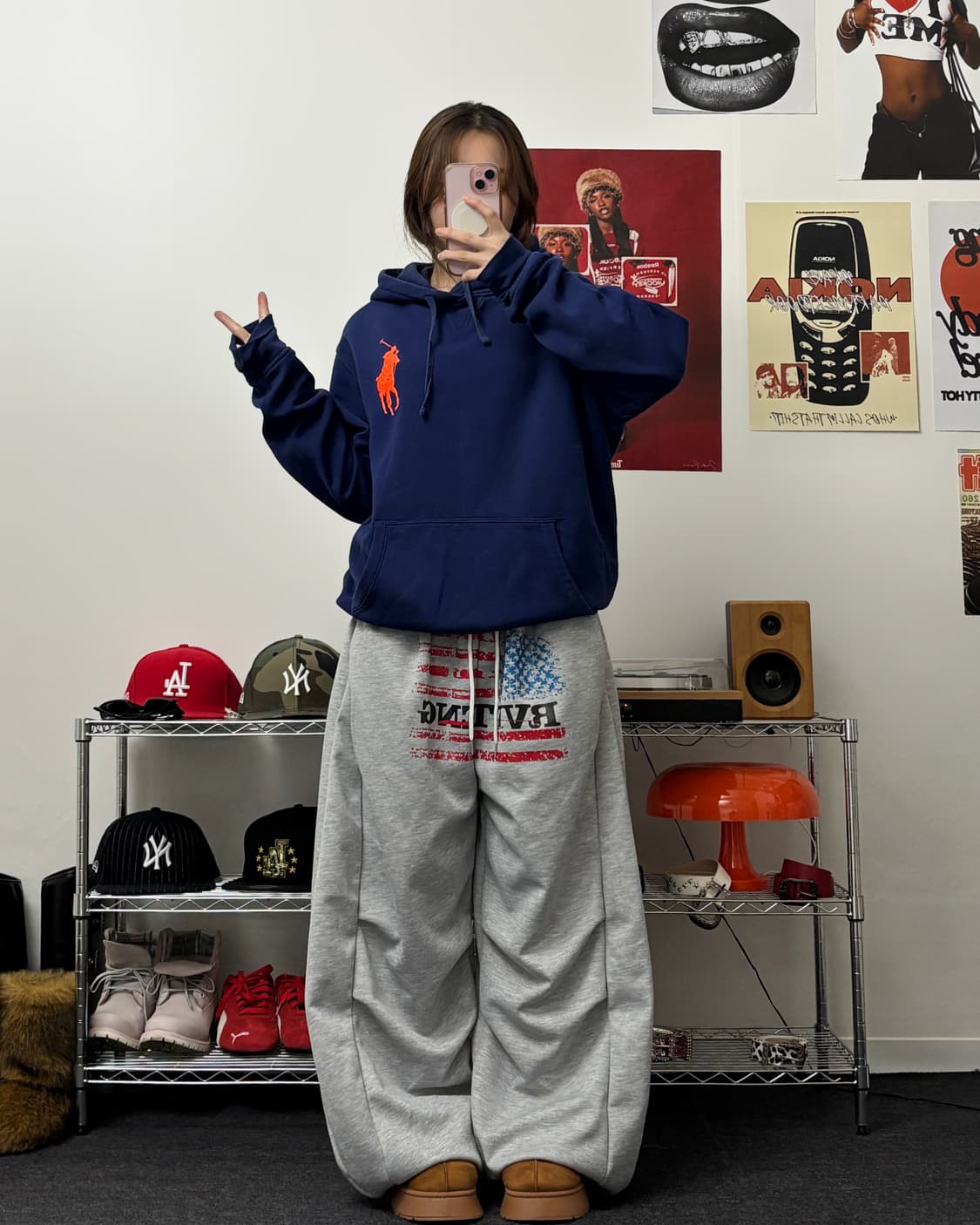 폴로 빅포니 오버핏 후드티 상품이미지4