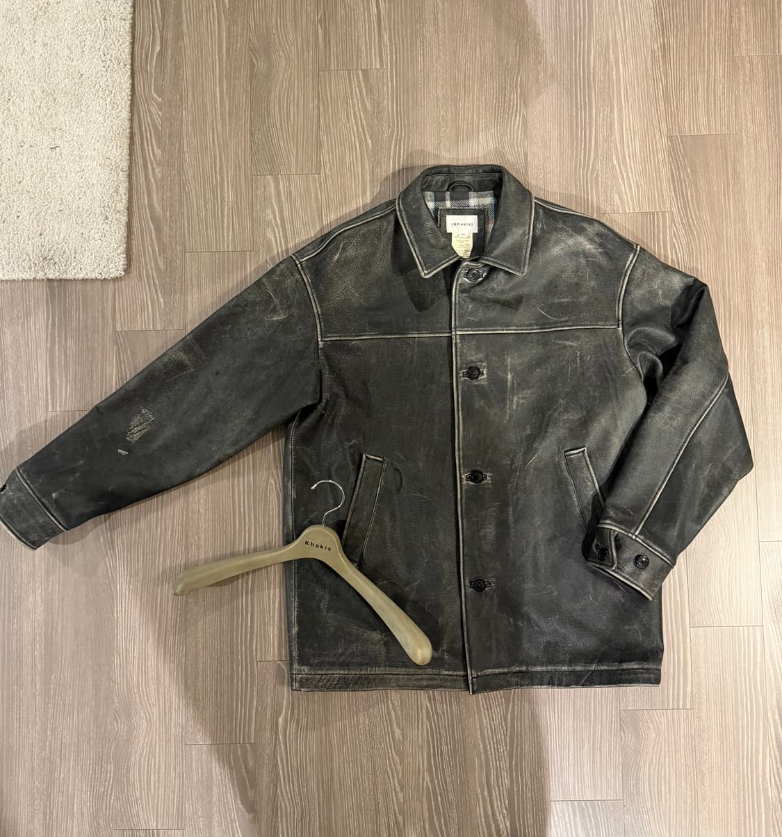 Khakis 카키스 오웬 레더 코트 블랙 L  상품이미지1