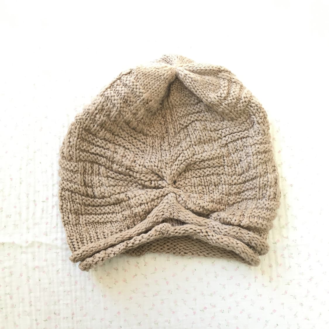 JPN/ 모리걸브라운비니 모리룩우드단추비니 핸드메이드비니 상품이미지5