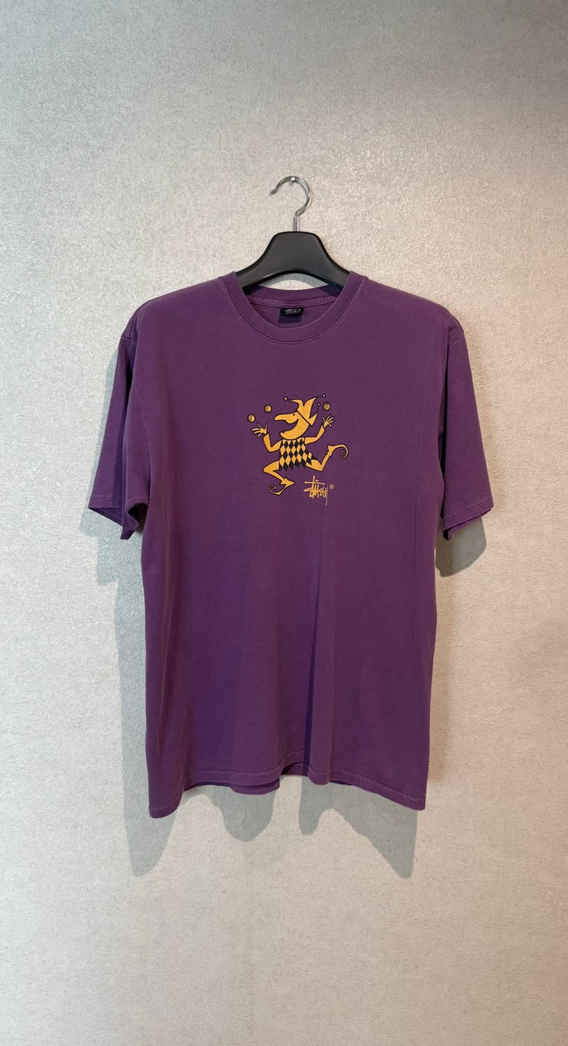 [L] Stussy 스투시 저글러 피그먼트 다이드 반팔 티셔츠 퍼플 상품이미지1