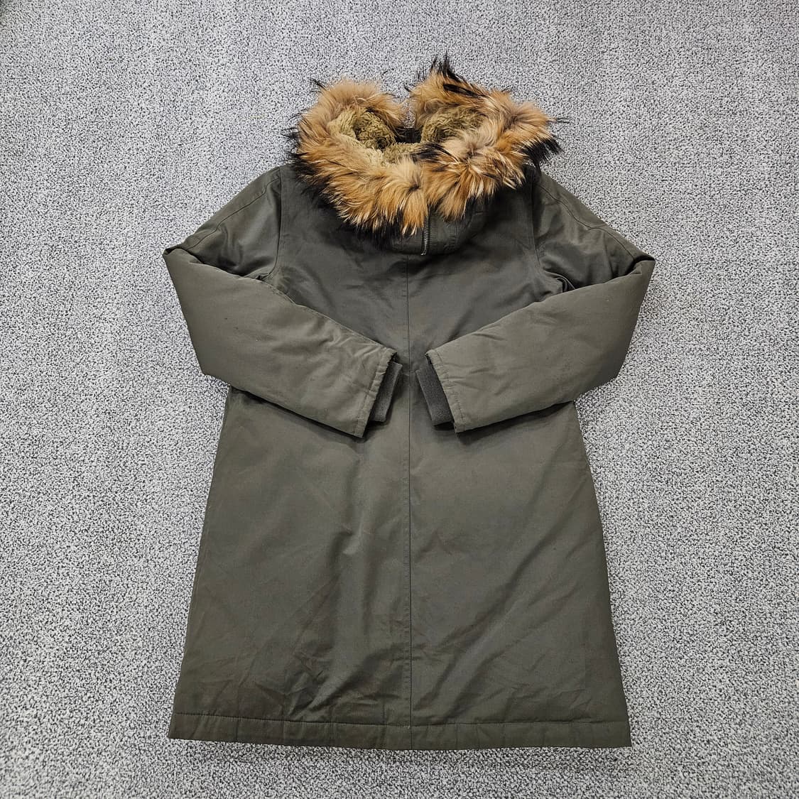 [S] 띠어리 덕다운 후드 퍼 롱패딩 자켓 1106JM2 상품이미지4