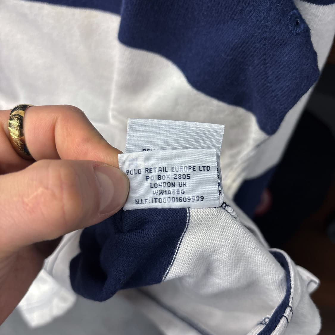 90s 폴로 랄프로렌 클래식 스트라이프 럭비셔츠 골든포니 N1004 상품이미지9