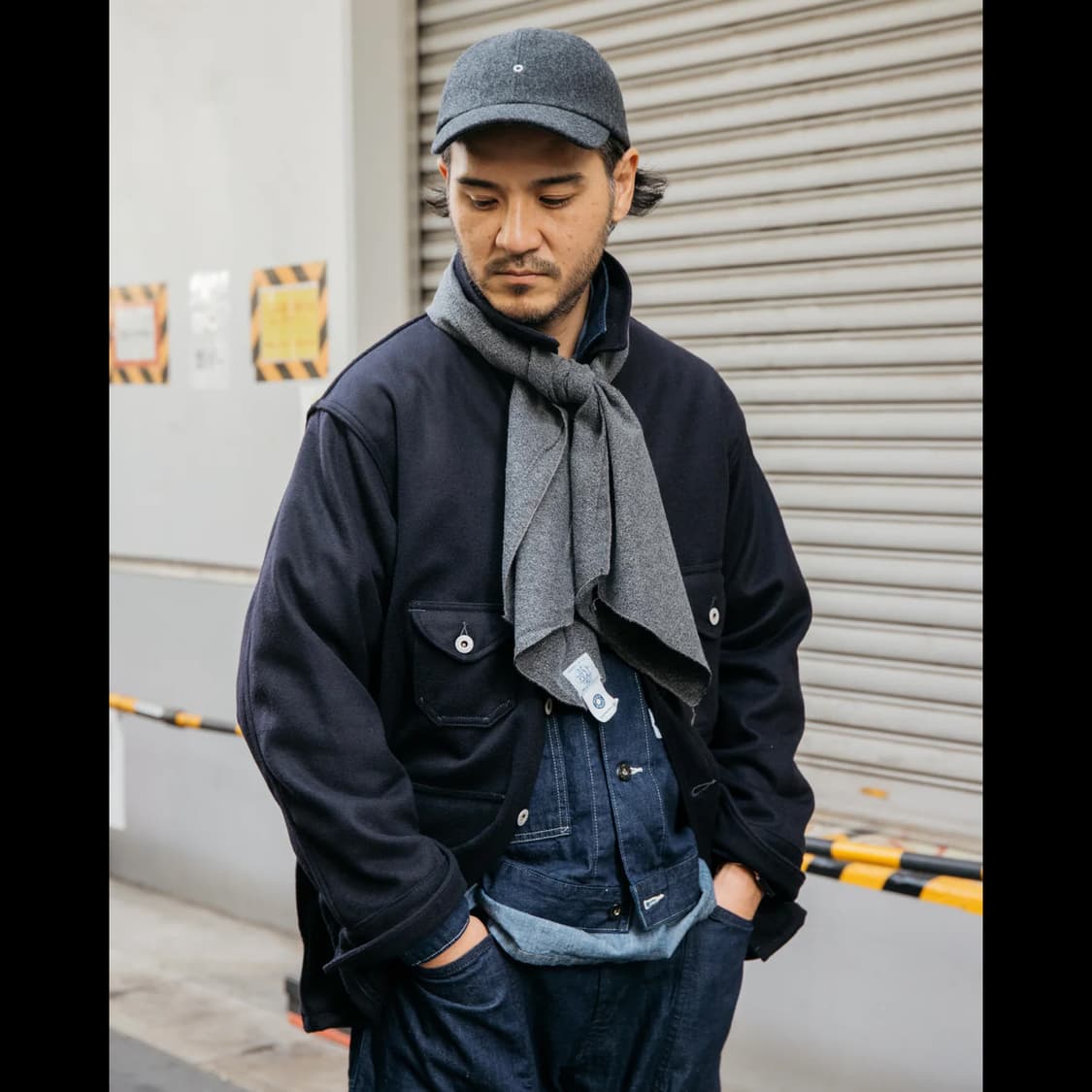 포스트오버롤즈 크루저 멜튼울 자켓 블랙 L사이즈 Postoveralls 상품이미지2