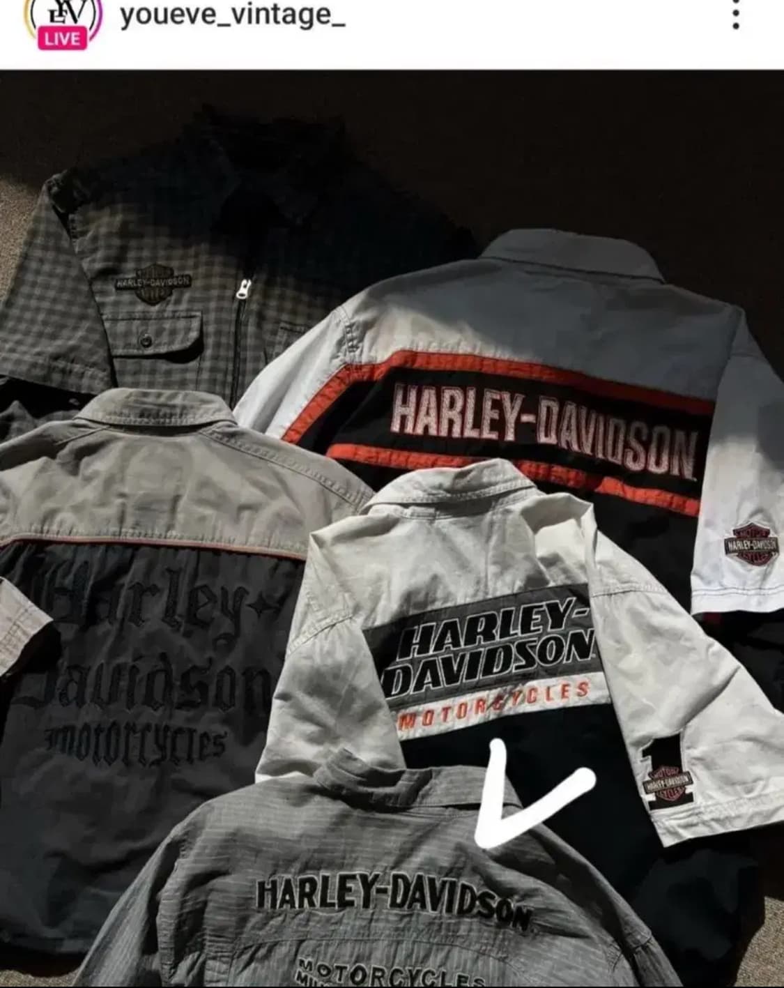 할리데이비슨 빈티지 크롭 셔츠 상품이미지1