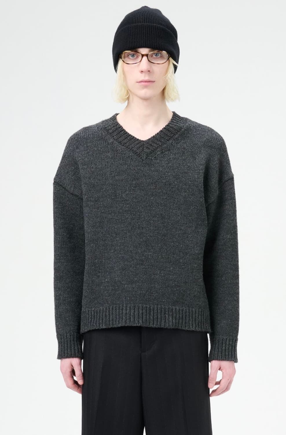 아워레가시 소나 브이넥 니트 그레이 상품이미지8