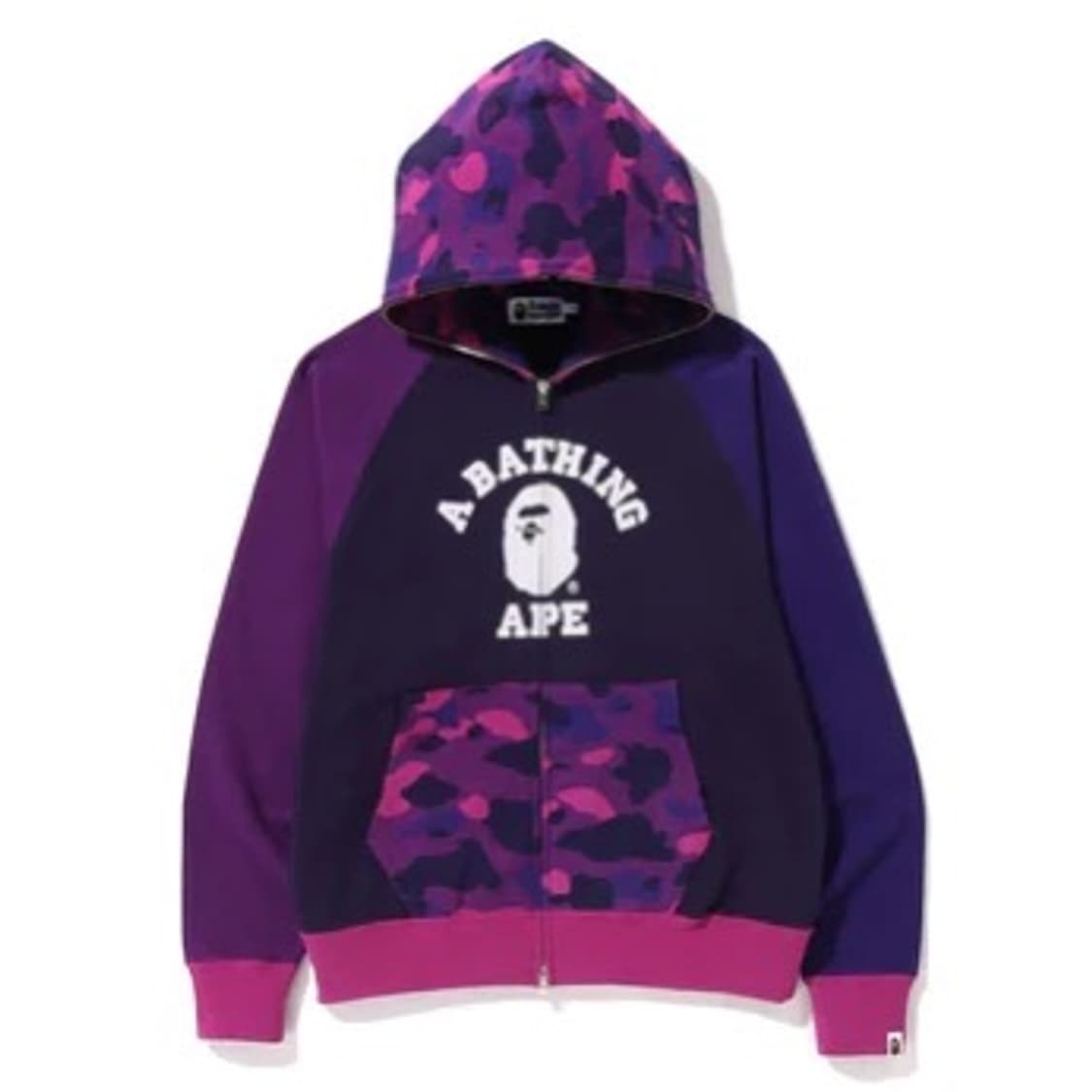 베이프 컬러 카모 풀집 후드집업 COLOR CAMO FULL ZIP 상품이미지1