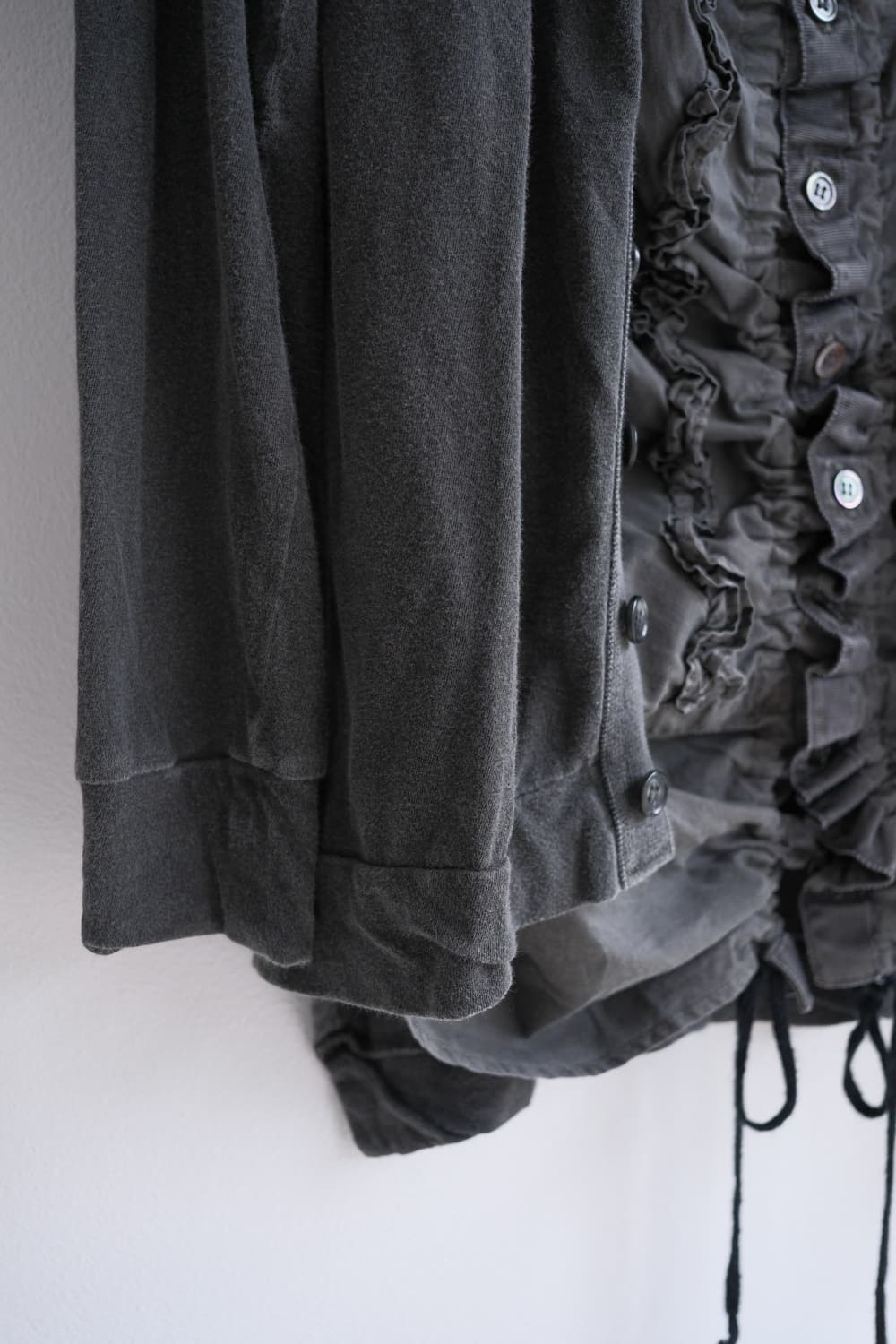 frill shirts docking washed cardigan 상품이미지7