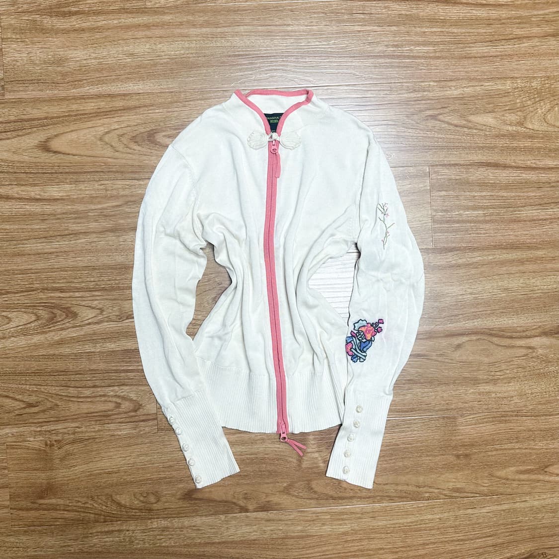 빈티지 상하이탕 치파오 집업 자켓 오네갸루 긱시크 오리엔탈 고딕 모리걸 상품이미지1