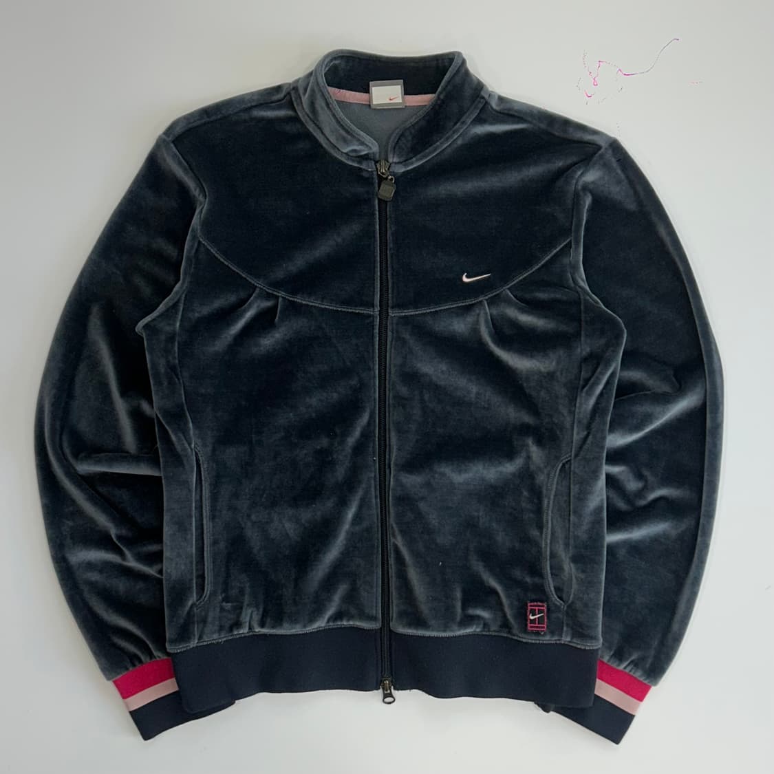 Nike 나이키 2-way 블루 벨벳 집업 상품이미지3