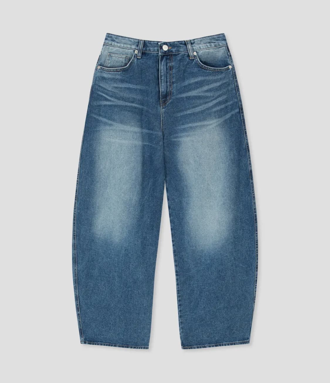 Waar 와르 커브드 와이드 데님팬츠 진청 상품이미지2