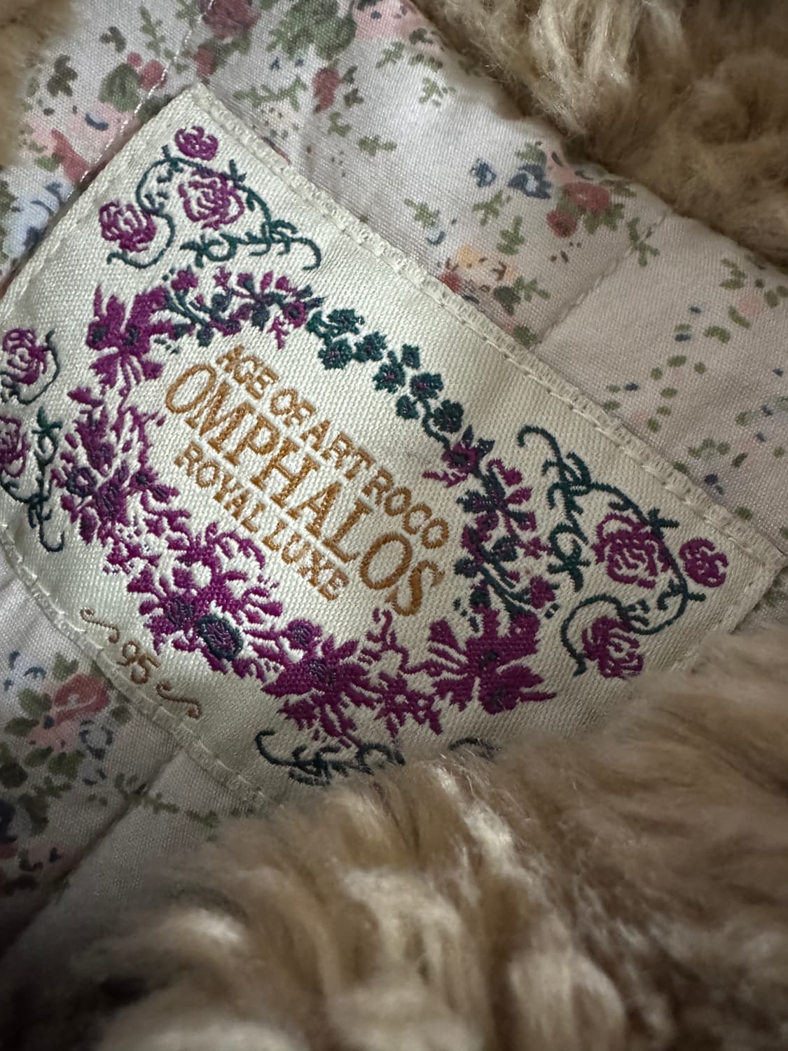 여성 OMPHALOS 코듀로이 빈티지 퍼 자켓 M~L 상품이미지3