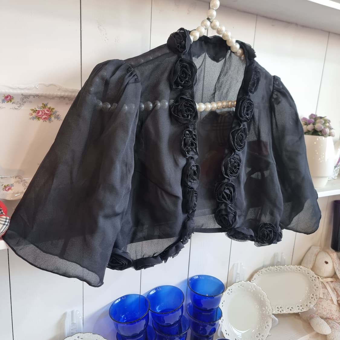 블랙 로즈 쉬폰 볼레로 상품이미지5