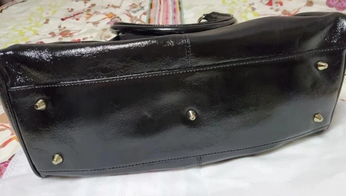 에나멜 송치 레어파드 숄더백 상품이미지3