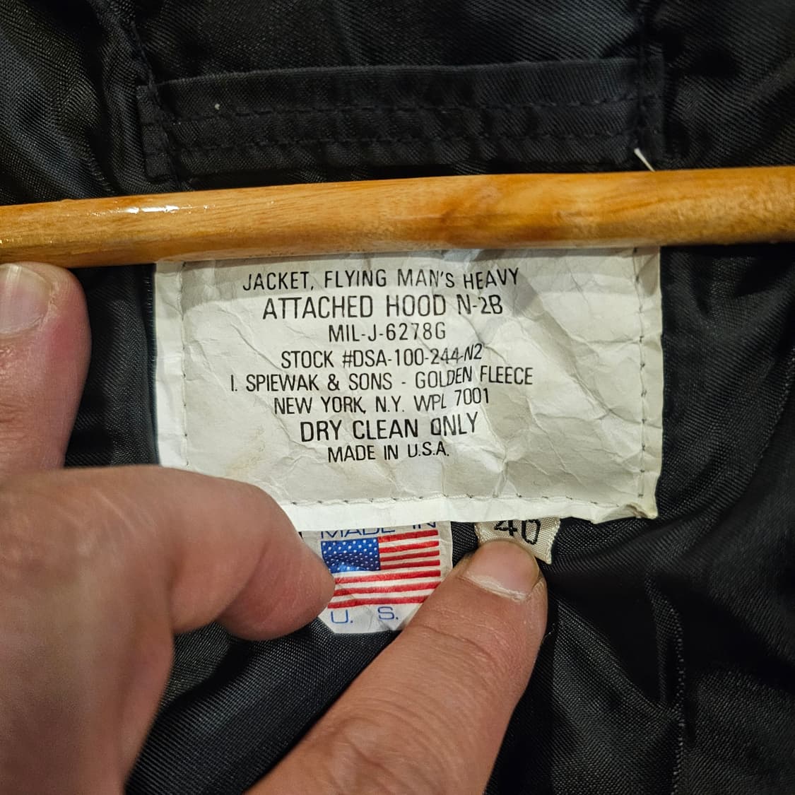 스피왁×골든플리스 usa n2b 자켓 상품이미지2