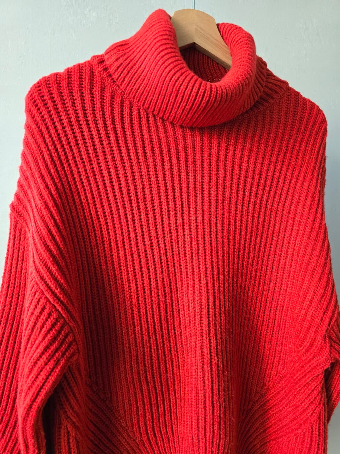 더스티 오렌지 레드 폴라 니트 상품이미지3