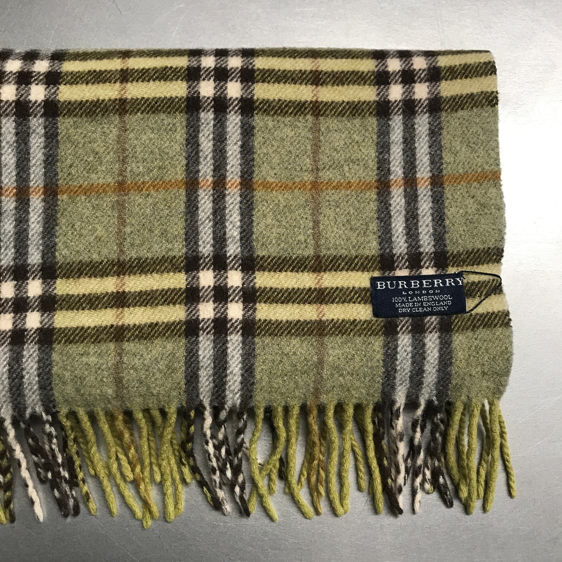 버버리 정품 램스울 머플러 그린 상품이미지3
