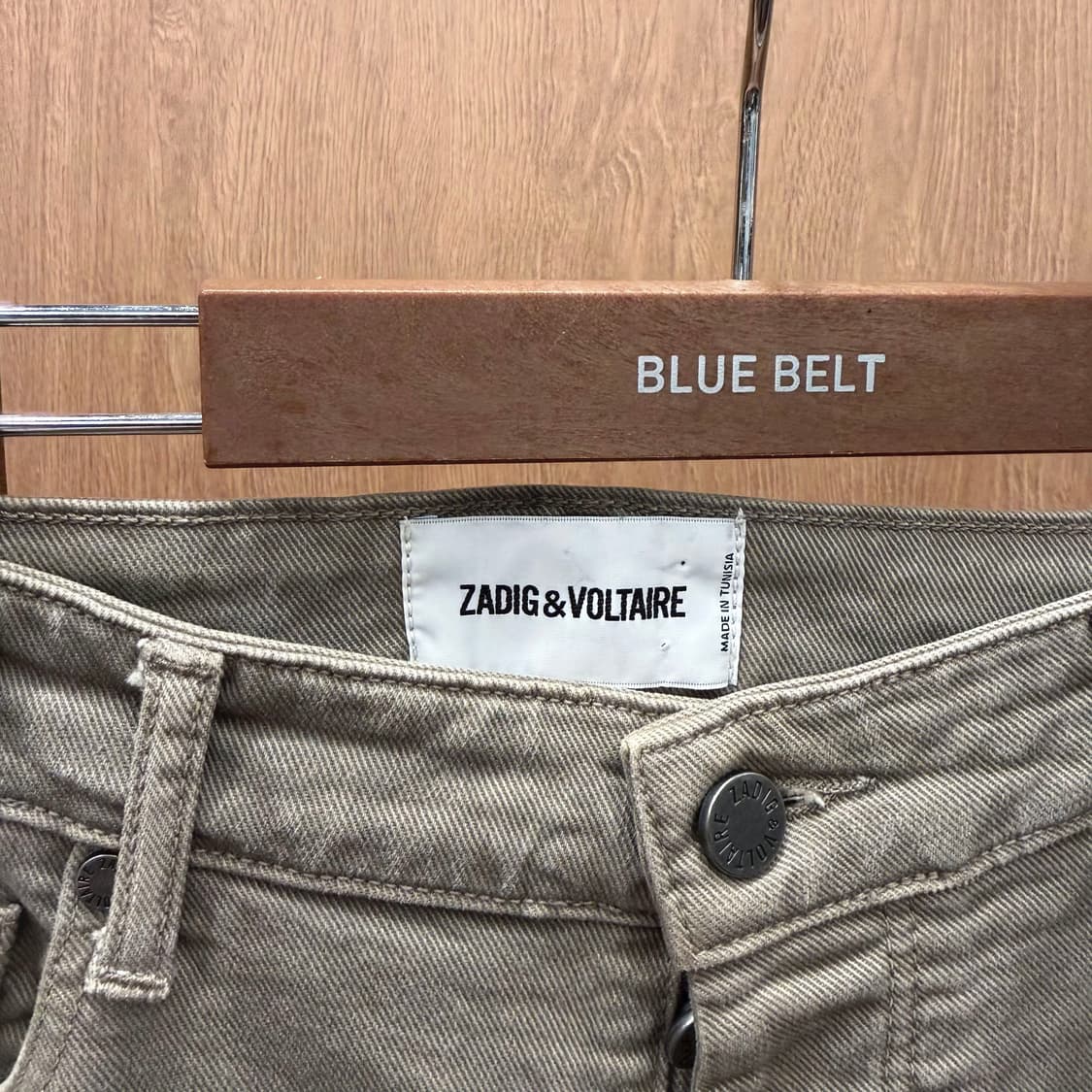 쟈딕 앤 볼테르 팬츠 워싱 스크래치 해골 스터드 슬림 테이퍼드핏 베이지 상품이미지7