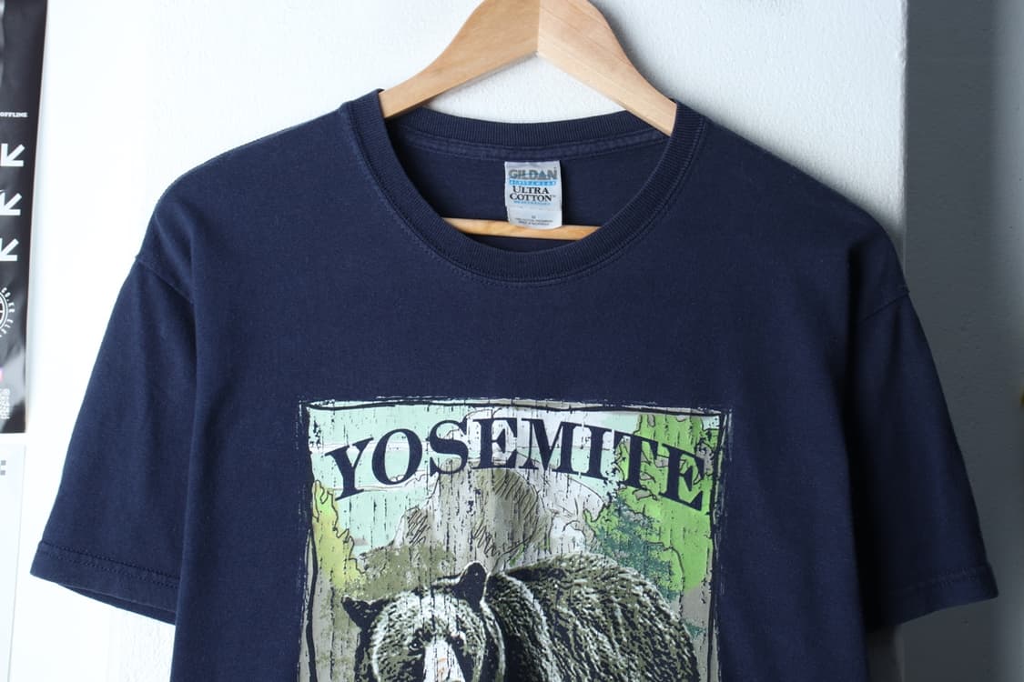 (M-XL) 길단 반팔 티셔츠 90s 년도 USA 요세미티-7B58 상품이미지3