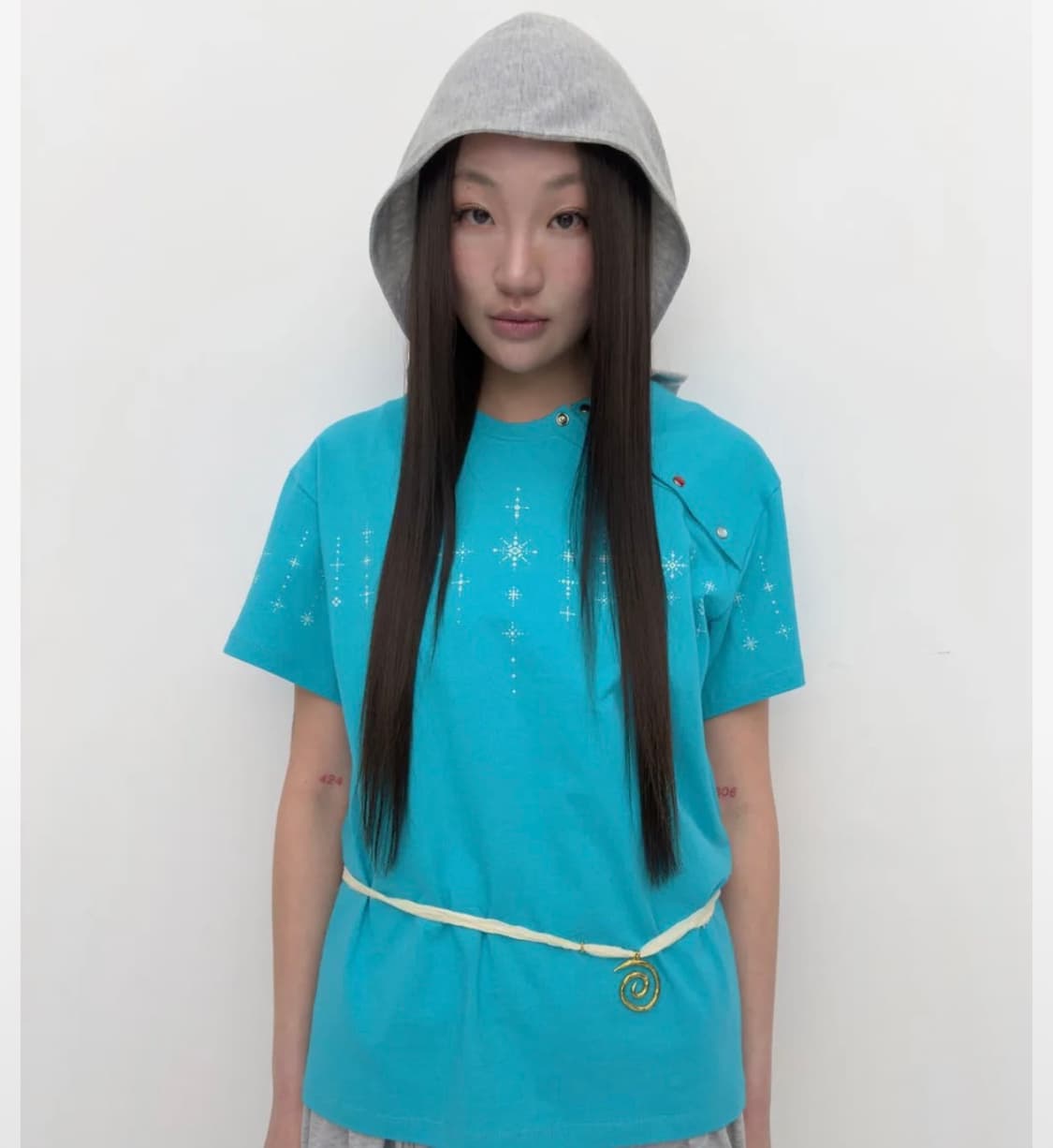 퓨레 Henna boxy tee Turquoise 상품이미지1