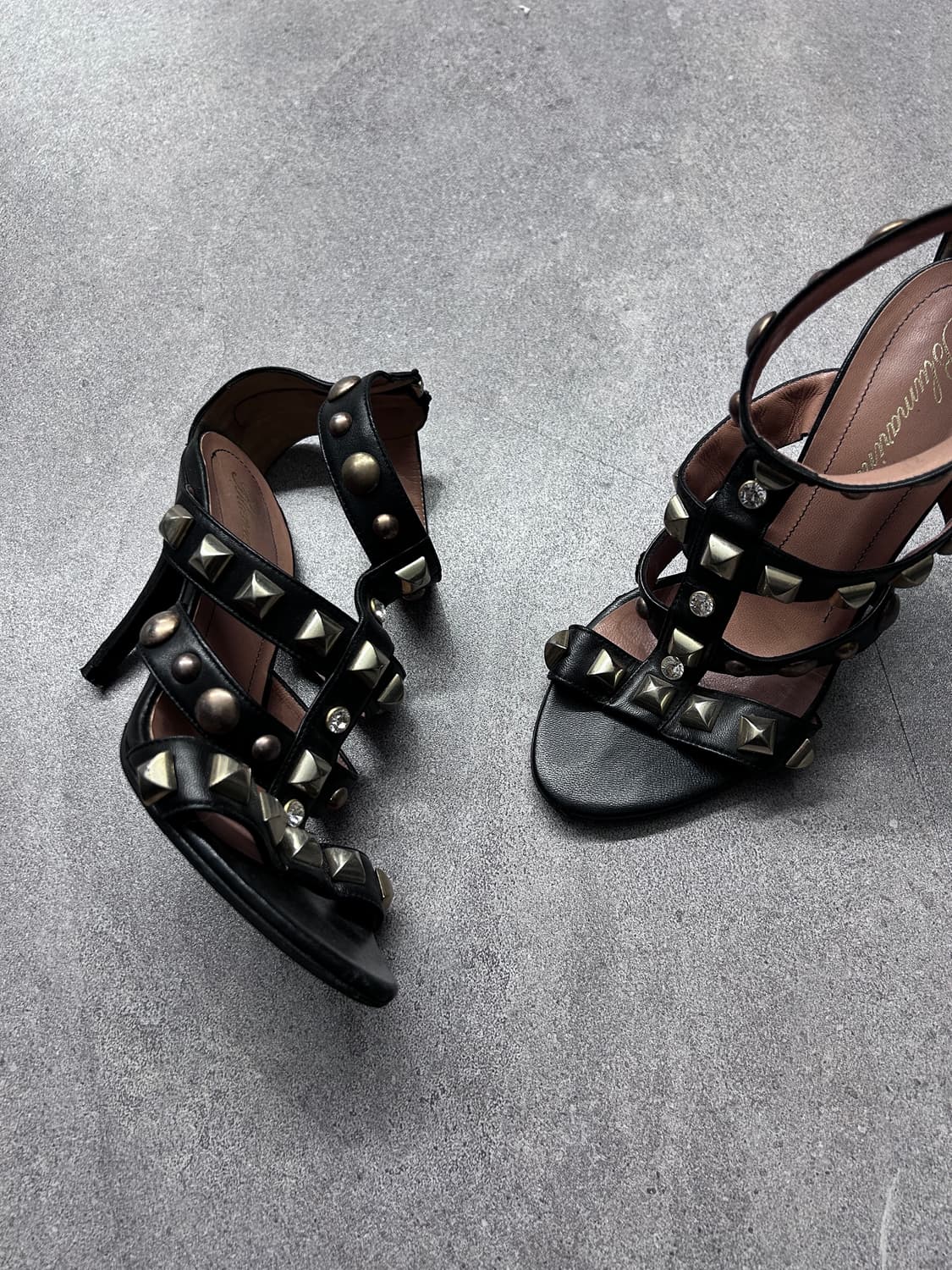 Blumarine 블루 마린 스터드 샌달 힐 상품이미지3