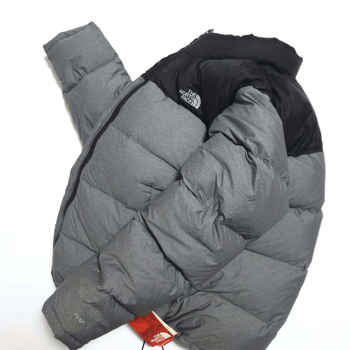 노스페이스 700 눕시 구스다운 패딩 자켓 멜란지그레이 상품이미지5