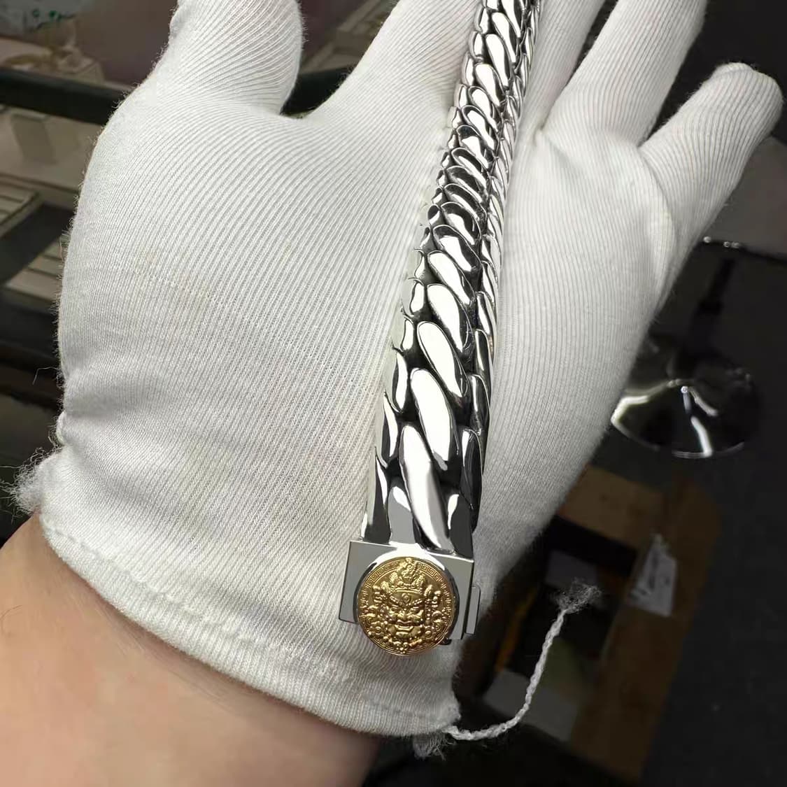 Oceanora 999 스털링 실버 팔찌, 골드 도금, 스털링 실 버, 상품이미지2