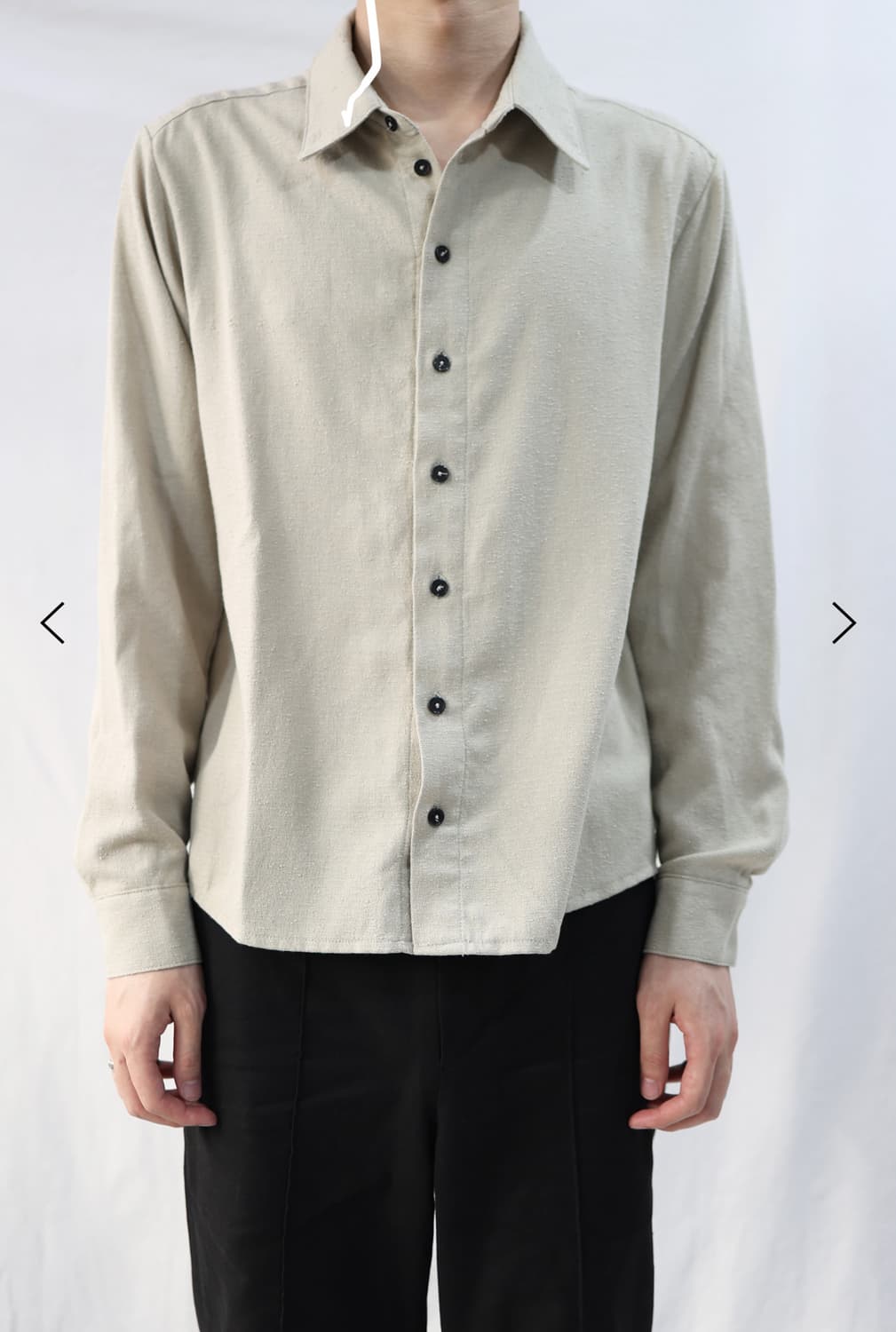 레스les 테일러드 셔츠 베이지 2사이즈 상품이미지1