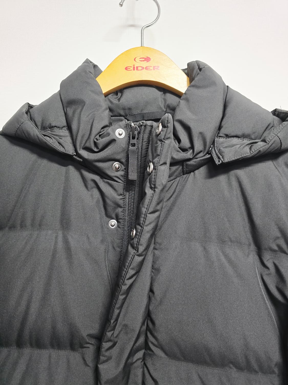 유니클로 후드 다운 롱패딩 블랙 상품이미지2