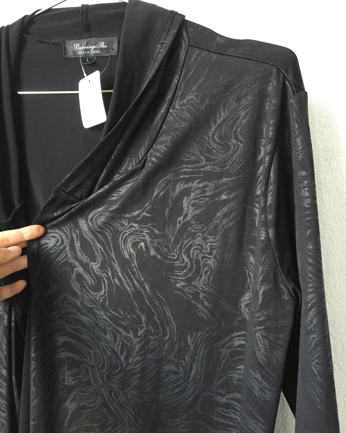 Berning sho pattern point drape hood ope 상품이미지4